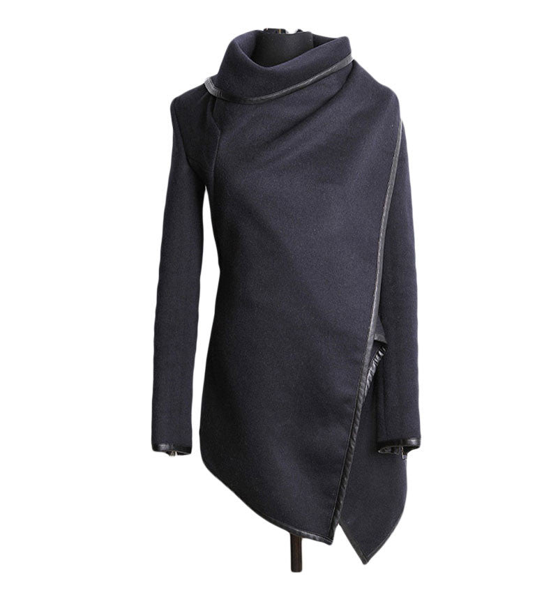 Women's Asymmetric Length Elegant Long-sleeved Coats