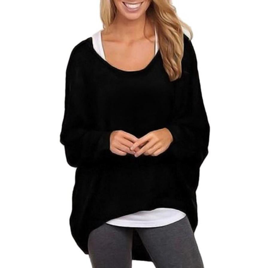 Fashion Batwing Sleeve knitted Sweater Oversized