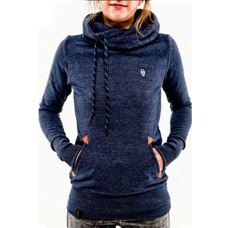 Long-sleeved Women's Hoodies Pocket Design