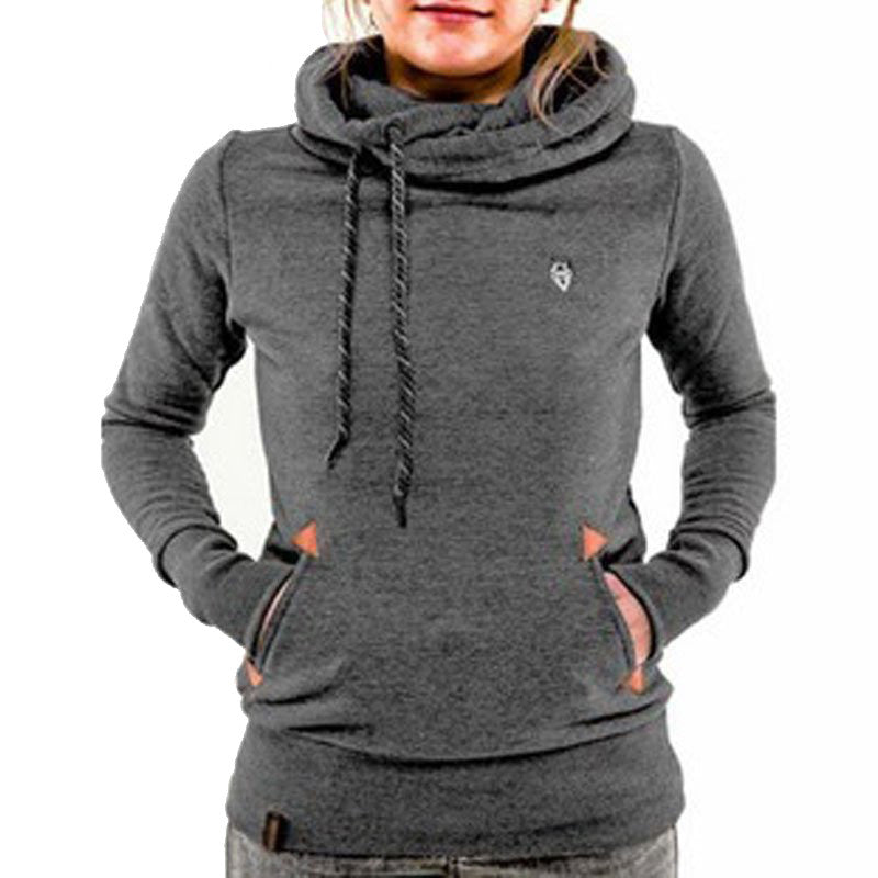 Long-sleeved Women's Hoodies Pocket Design