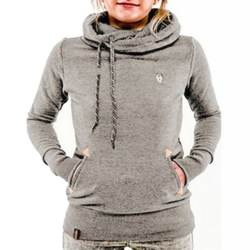 Long-sleeved Women's Hoodies Pocket Design