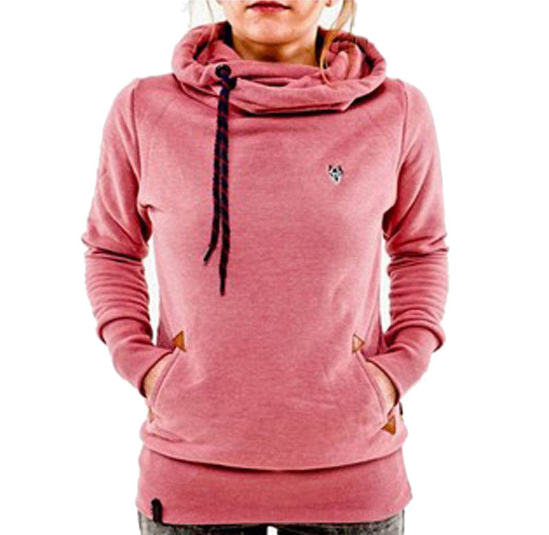 Long-sleeved Women's Hoodies Pocket Design