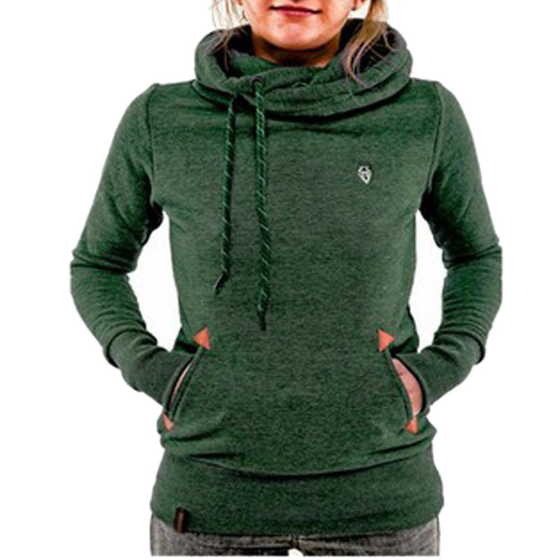 Long-sleeved Women's Hoodies Pocket Design