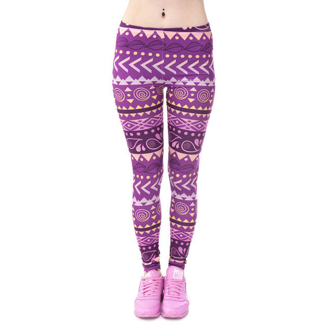 Women Round Ombre Printing leggings