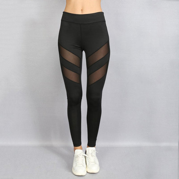 Black Mesh High Waist Leggings