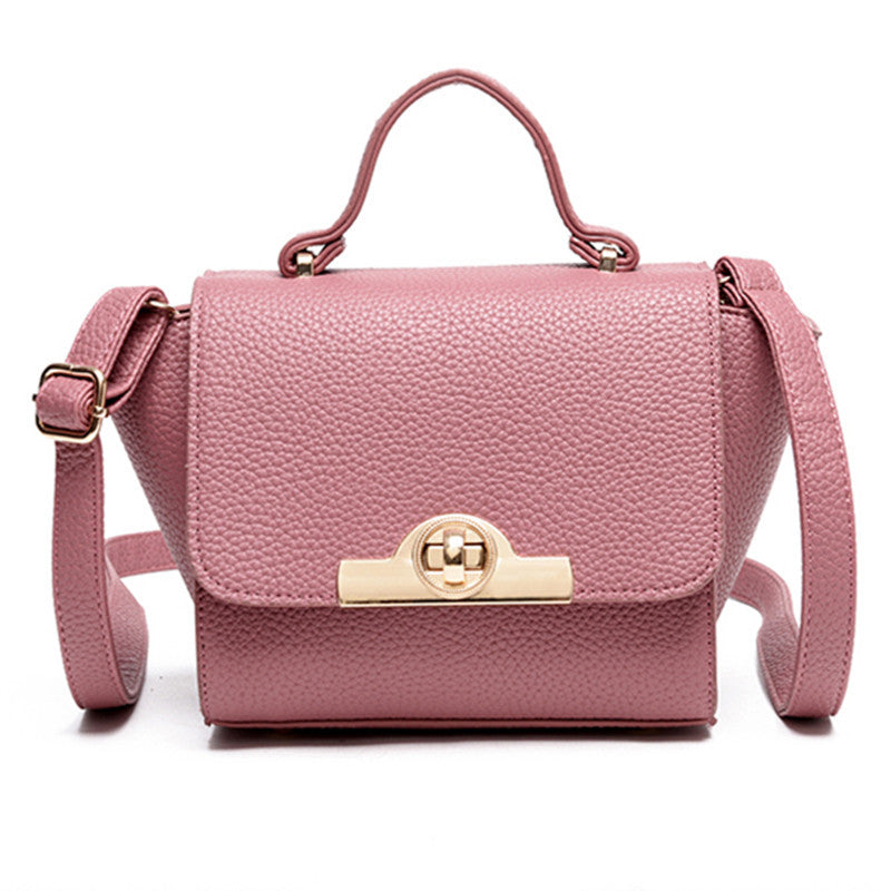 Pink Leather Crossbody Shoulder Bag Handbag